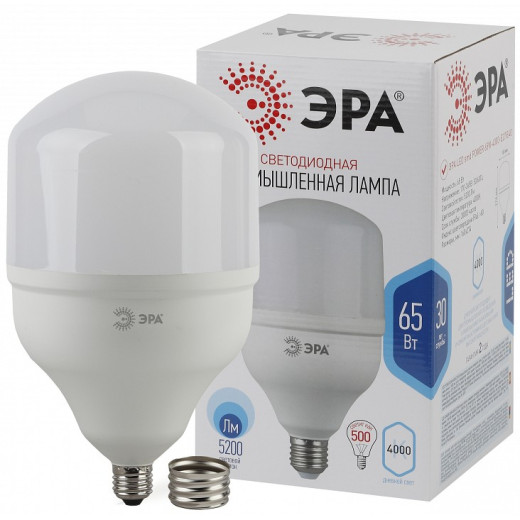 Лампа светодиодная Эра Стандарт E27/E40 65Вт 4000K LED POWER T160-65W-4000-E27/E40
