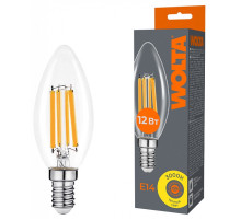 Лампа светодиодная Wolta  E14 12Вт 3000K WF-C35-12W3KE14