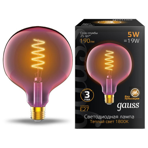Лампа светодиодная Gauss Colored E27 5Вт 1800K 1011802105