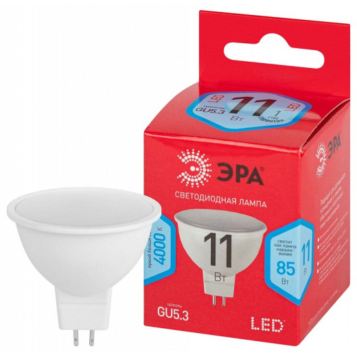 Лампа светодиодная Эра  GU5.3 11Вт 4000K LED MR16-11W-840-GU5.3 R
