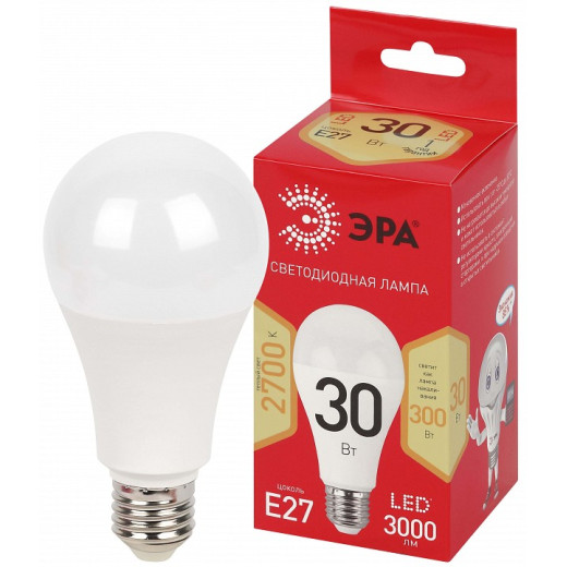 Лампа светодиодная Эра  E27 30Вт 2700K LED A70-30W-827-E27 R