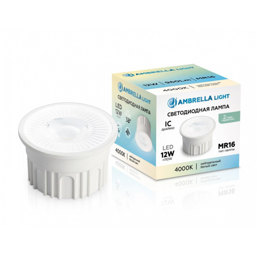 Лампа светодиодная Ambrella Light   12Вт 4000K 212302