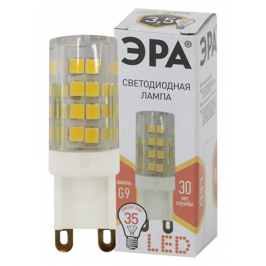 Лампа светодиодная Эра Стандарт G9 3.5Вт 2700K LED JCD-3,5W-CER-827-G9