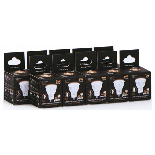Лампа светодиодная Gauss  GU4 3Вт 3000K 132517103