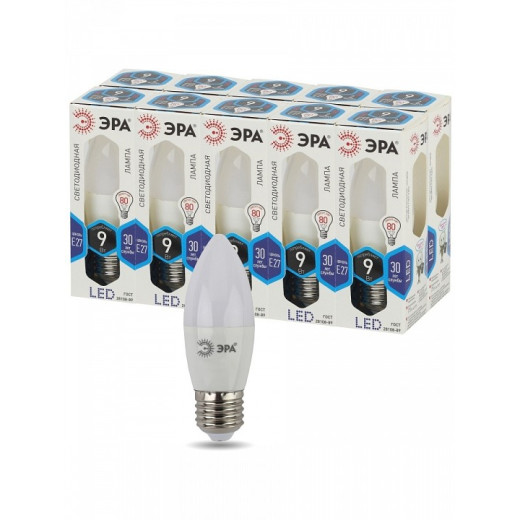 Лампа светодиодная Эра Стандарт E27 9Вт 4000K LED B35-9W-840-E27