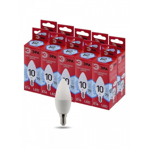 Лампа светодиодная Эра  E14 10Вт 4000K LED B35-10W-840-E14 R