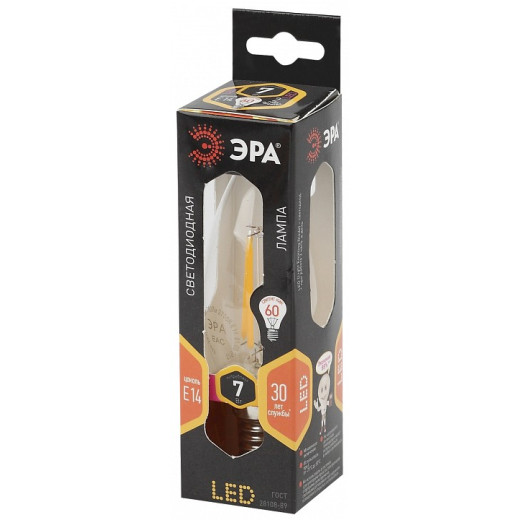 Лампа светодиодная Эра F-LED E14 7Вт 2700K F-LED B35-7W-827-E14