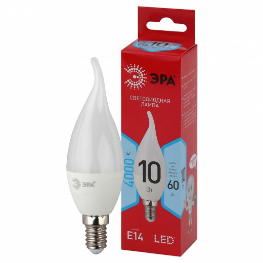 Лампа светодиодная Эра  E14 10Вт 4000K LED BXS-10W-840-E14 R