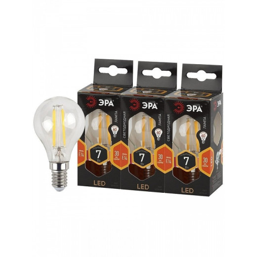Лампа светодиодная Эра  E14 7Вт 2700K F-LED P45-7W-827-E14