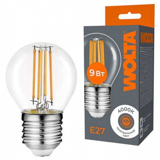 Лампа светодиодная Wolta  E27 9Вт 4000K WF-G45-9W4KE27
