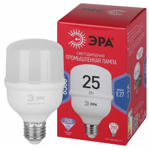 Лампа светодиодная Эра  E27 25Вт 6500K LED POWER T70-25W-6500-E27 R