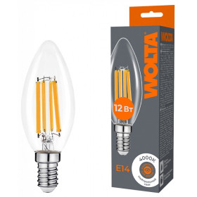 Лампа светодиодная Wolta  E14 12Вт 4000K WF-C35-12W4KE14