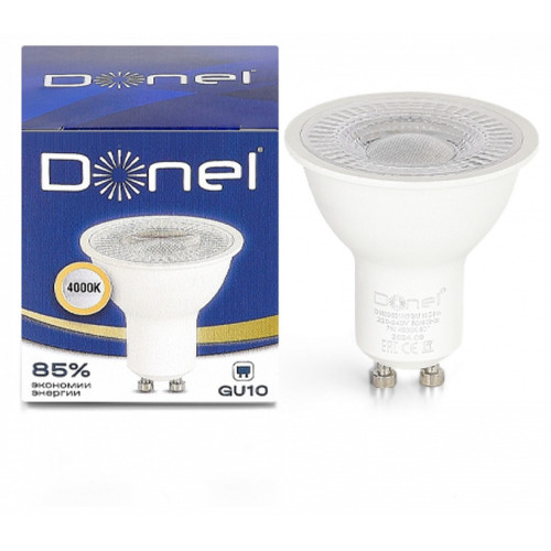 Лампа светодиодная Donel DN03 GU10 7Вт 4000K DN03001N7GU10Dim