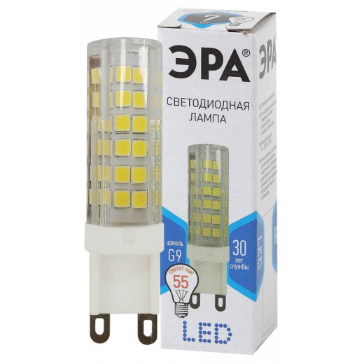 Лампа светодиодная Эра Стандарт G9 7Вт 4000K LED JCD-7W-CER-840-G9