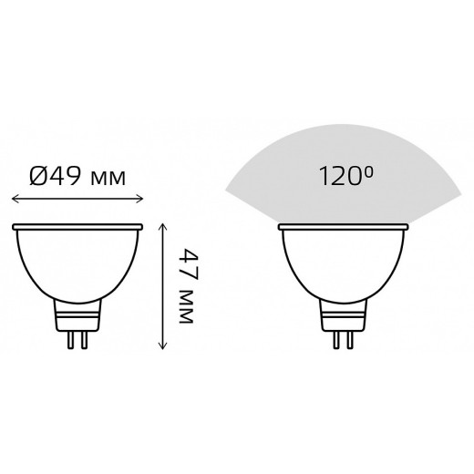 Лампа светодиодная Gauss Led Elementary MR16 GU5.3 3.5Вт 3000K 13514