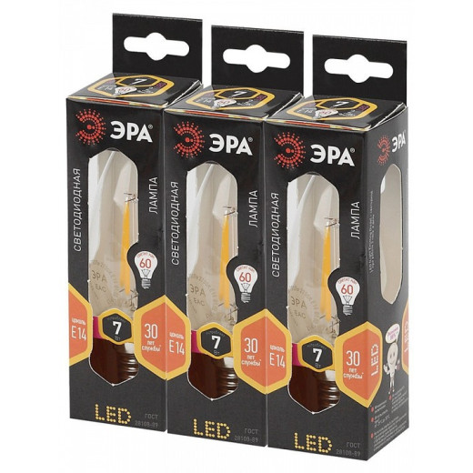 Лампа светодиодная Эра F-LED E14 7Вт 2700K F-LED B35-7W-827-E14