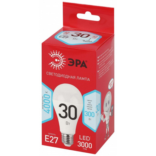 Лампа светодиодная Эра  E27 30Вт 4000K LED A70-30W-840-E27 R