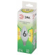 Лампа светодиодная Эра Green Line E14 6Вт 3000K LED B35-6W-830-E14 GL
