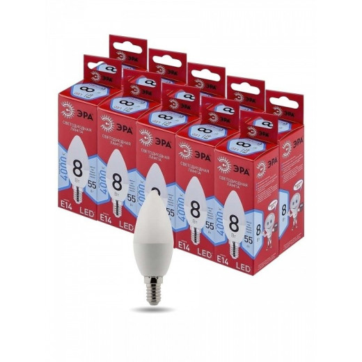 Лампа светодиодная Эра  E14 8Вт 4000K LED B35-8W-840-E14 R