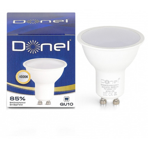 Лампа светодиодная Donel DN03 GU10 7Вт 4000K DN03002N7GU10Dim