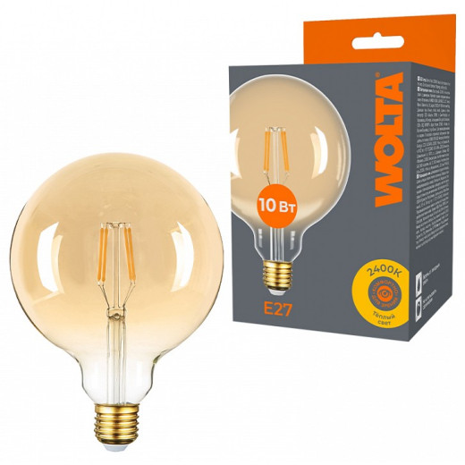 Лампа светодиодная Wolta  E27 10Вт 2400K WF-G125-10W2.4KE27