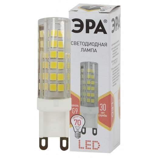 Лампа светодиодная Эра Стандарт G9 7Вт 2700K LED JCD-7W-CER-827-G9