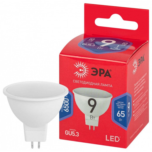 Лампа светодиодная Эра  GU5.3 9Вт 6500K LED MR16-9W-865-GU5.3 R