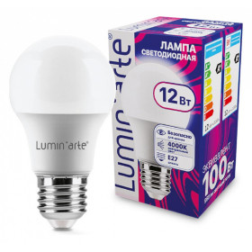 Лампа светодиодная Luminarte  E27 12Вт 4000K LSTD-A60-12W4KE27