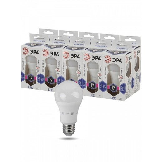 Лампа светодиодная Эра Стандарт E27 17Вт 6000K LED A60-17W-860-E27