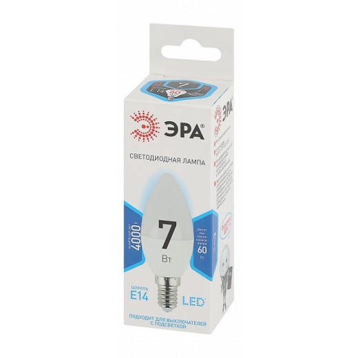 Лампа светодиодная Эра Стандарт E14 7Вт 4000K LED B35-7W-840-E14