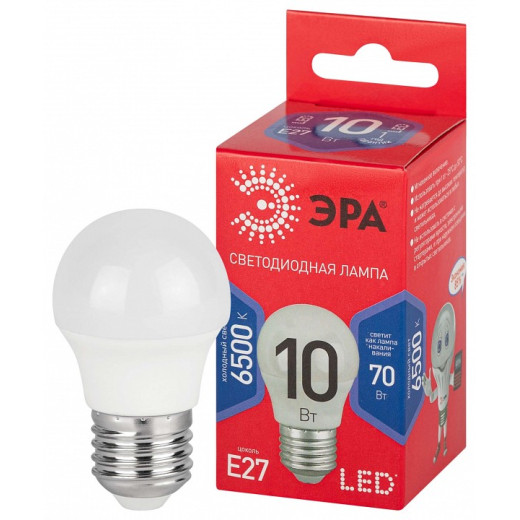 Лампа светодиодная Эра  E27 10Вт 6500K LED P45-10W-865-E27 R