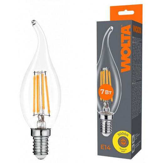 Лампа светодиодная Wolta  E14 7Вт 3000K WF-CT35-7W3KE14