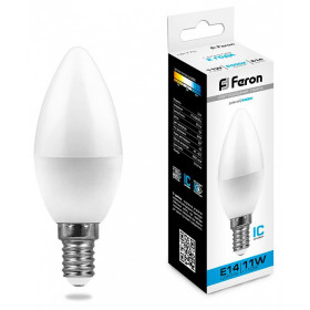 Лампа светодиодная Feron  E14 11Вт 6400K 25943