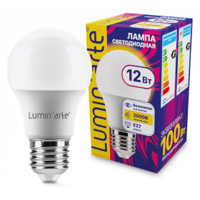 Лампа светодиодная Luminarte  E27 12Вт 3000K LSTD-A60-12W3KE27