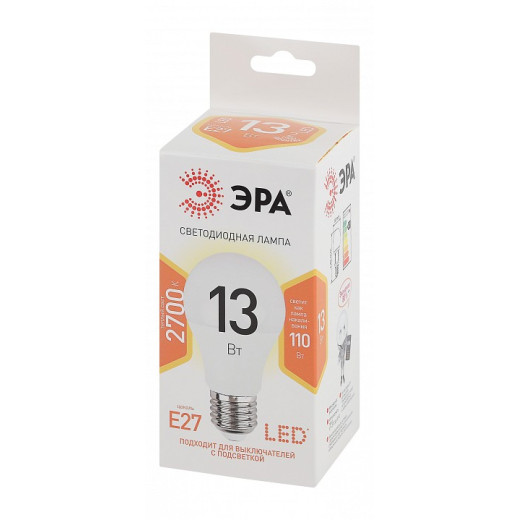 Лампа светодиодная Эра  E27 13Вт 2700K LED A60-13W-827-E27