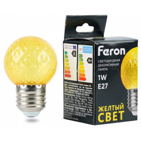 Лампа светодиодная Feron  E27 1Вт K 52161