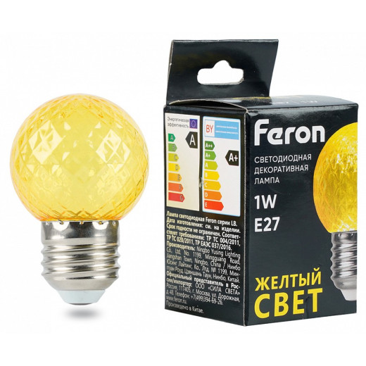 Лампа светодиодная Feron  E27 1Вт K 52161