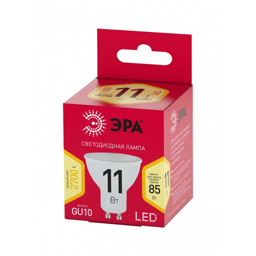 Лампа светодиодная Эра  GU10 11Вт 2700K LED MR16-11W-827-GU10 R