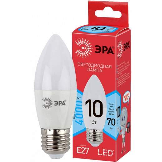 Лампа светодиодная Эра  E27 10Вт 4000K LED B35-10W-840-E27 R