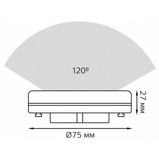 Лампа светодиодная Gauss 1084 GX53 8Вт 3000K 108408108-D