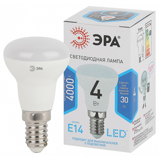 Лампа светодиодная Эра Стандарт E14 4Вт 4000K LED R39-4W-840-E14