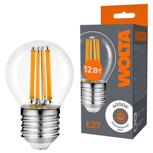 Лампа светодиодная Wolta  E27 12Вт 4000K WF-G45-12W4KE27
