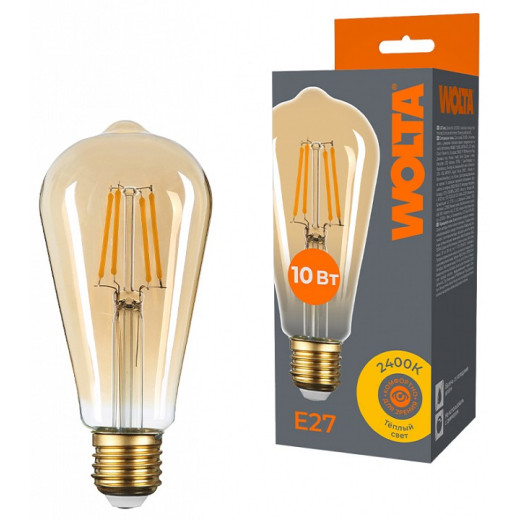 Лампа светодиодная Wolta  E27 10Вт 2400K WF-ST64-10W2.4KE27