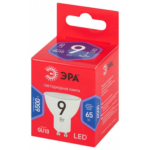 Лампа светодиодная Эра  GU10 9Вт 6500K LED MR16-9W-865-GU10 R