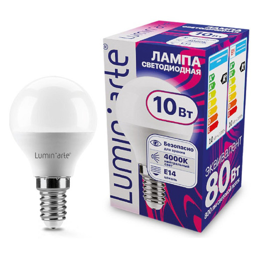 Лампа светодиодная Luminarte  E14 10Вт 4000K LSTD-G45-10W4KE14