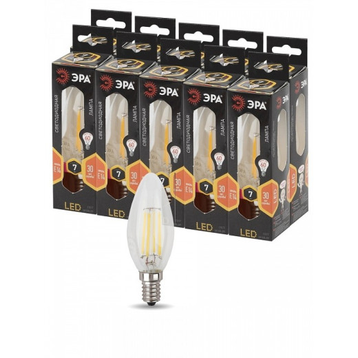 Лампа светодиодная Эра F-LED E14 7Вт 2700K F-LED B35-7W-827-E14