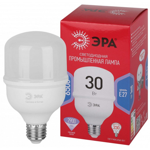 Лампа светодиодная Эра  E27 30Вт 6500K LED POWER T80-30W-6500-E27 R