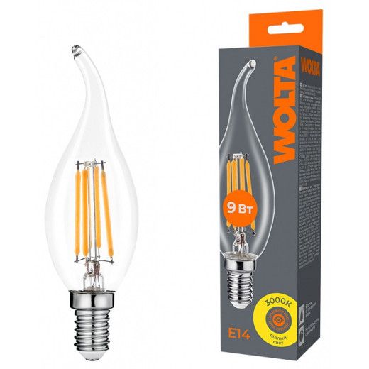 Лампа светодиодная Wolta  E14 9Вт 3000K WF-CT35-9W3KE14