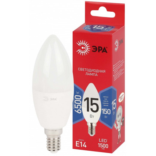 Лампа светодиодная Эра  E14 15Вт 6500K LED B35-15W-865-E14 R