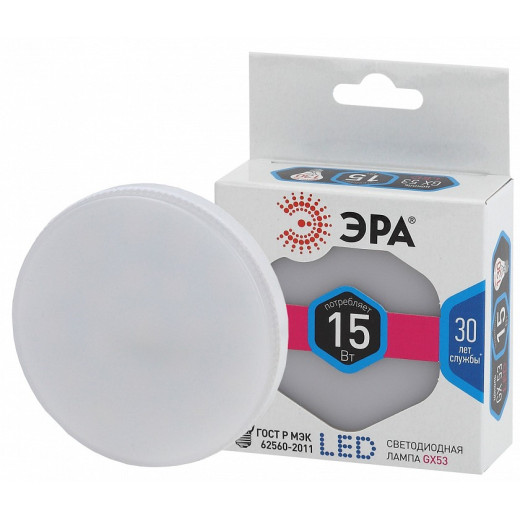 Лампа светодиодная Эра Стандарт GX53 15Вт 4000K LED GX-15W-840-GX53